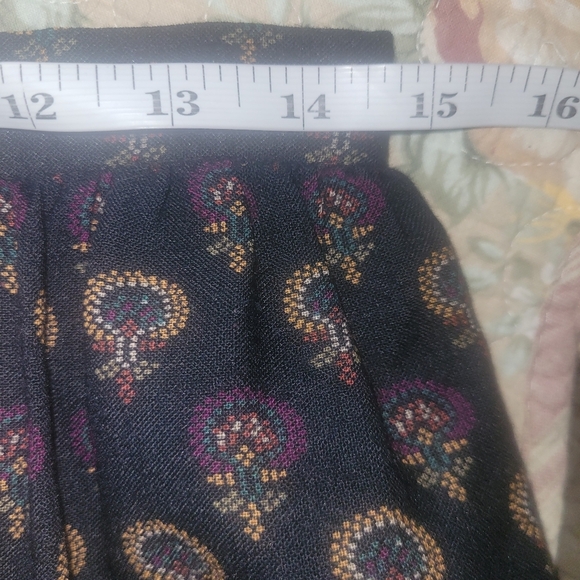 Vintage Michel Robichaud Wool Blend Paisley Print Prairie Peasant Skirt and Top - Picture 9 of 9